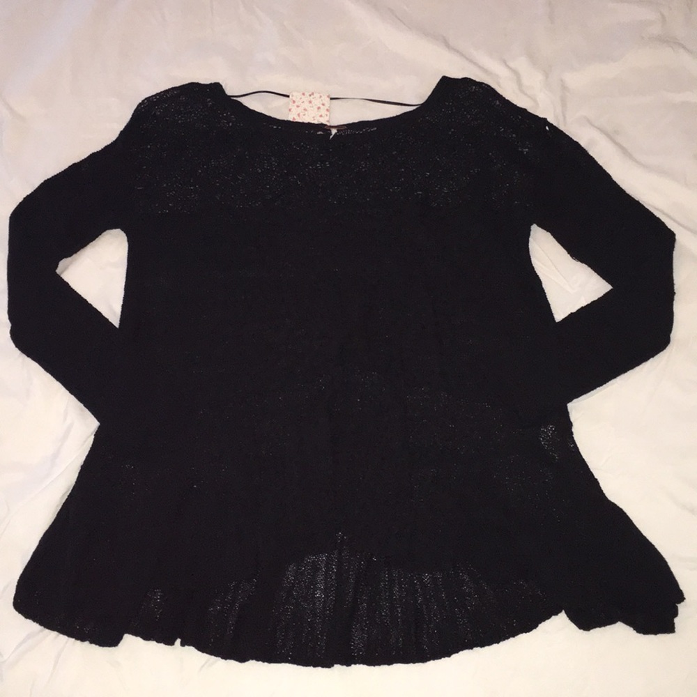 Free People long sleeve lace shirt.